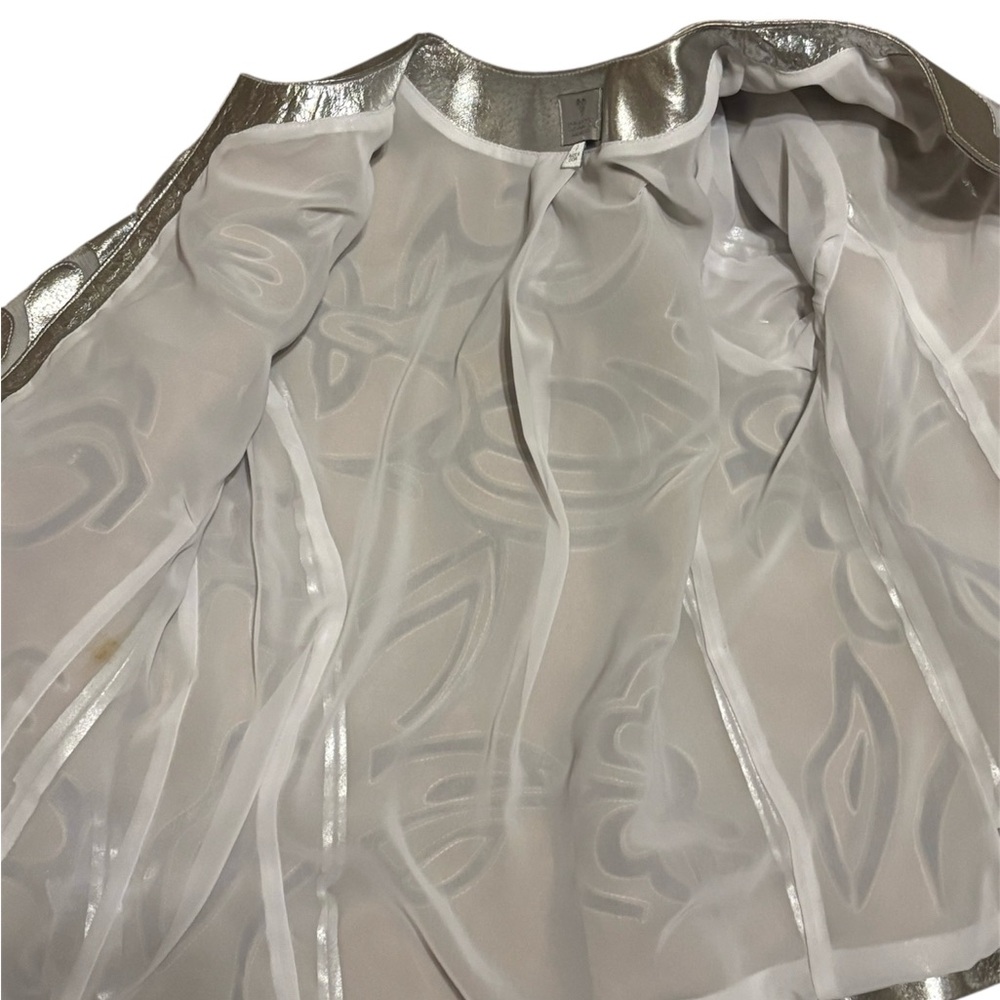 Chico's 25th Anniversary "Odile" Metallic Leather Jacket - Picture 5 of 5